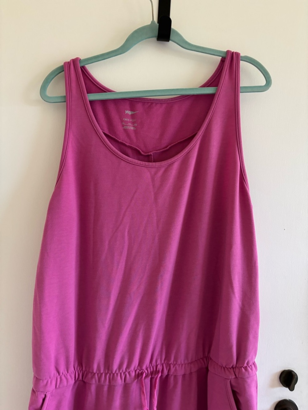 Nike Yoga Dri-Fit Women's Jumpsuit in Cosmic Fuschia Pink athleisure loungewear - Picture 4 of 10